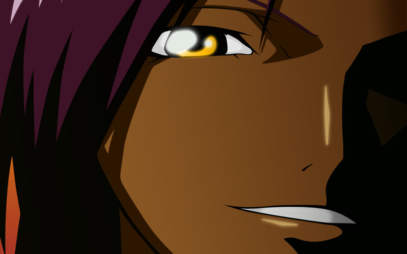 Close-up of Anime Character's Face — Brown, Dramatic, Eye