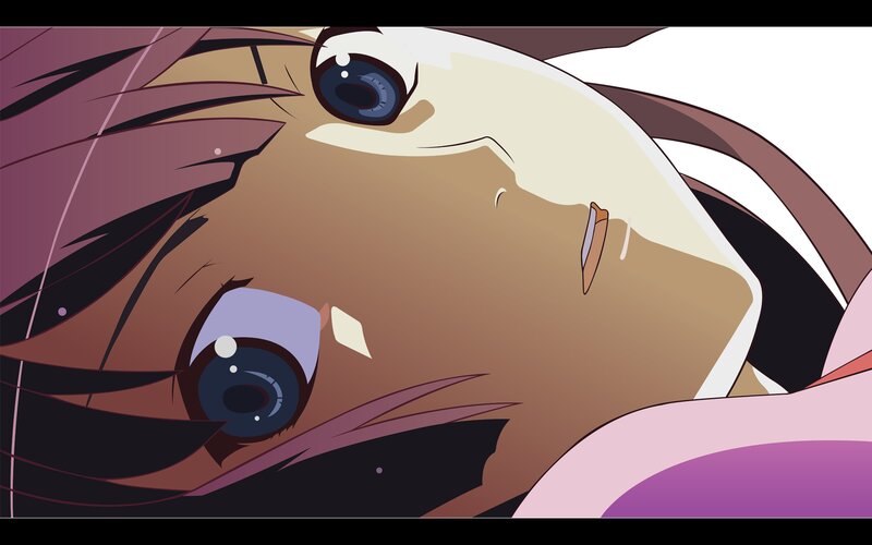 Close-up of Anime Character's Face — Brown, Dramatic