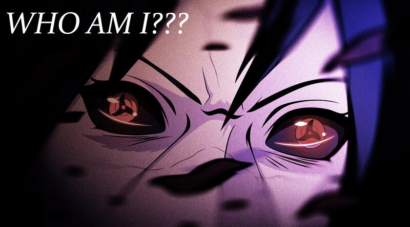 Close-up of Anime Character's Face — Purple, Dramatic, Intense