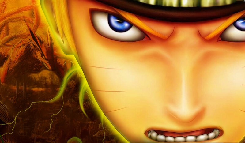 Close-up of Anime Character — Yellow, Intense