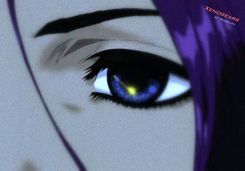 close-up of anime eye