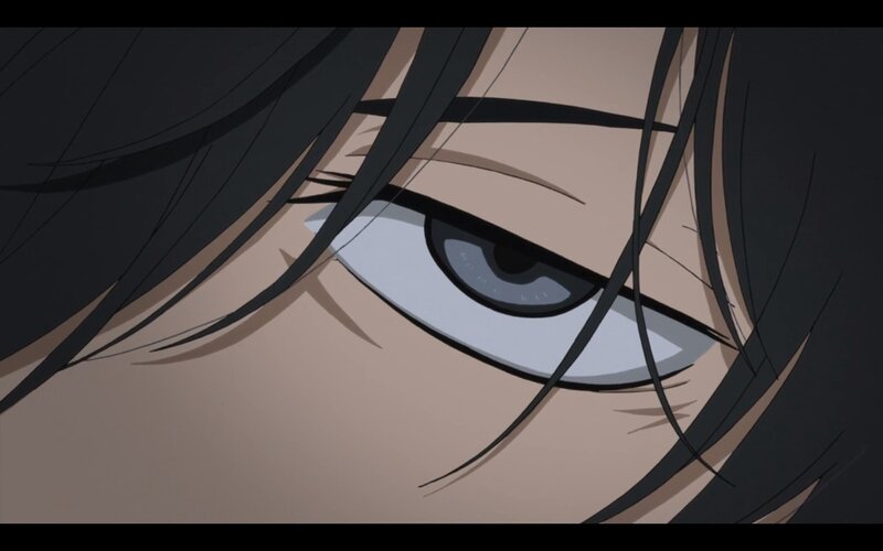 close-up of anime eye