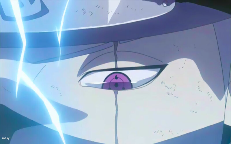 Close-up of Anime Eye — Purple, Dramatic