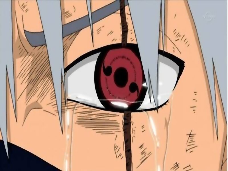 Close-up of Anime Eye — Red, Dramatic