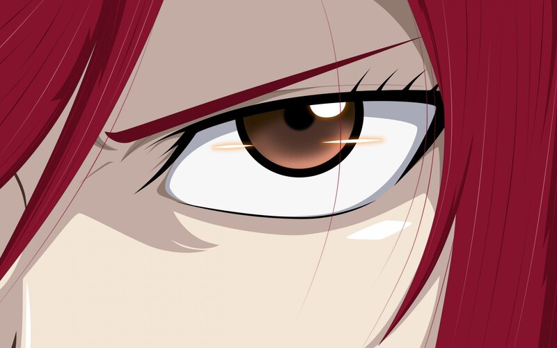 Close-up of Anime Eye — Red, Intense