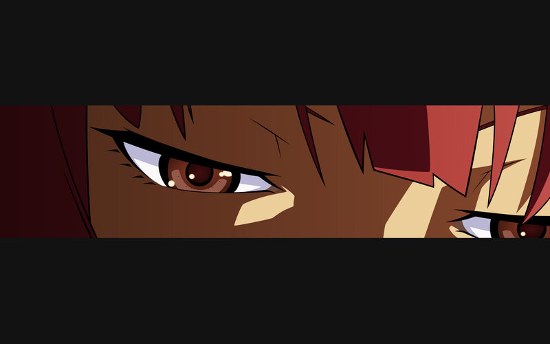 close-up of anime eyes