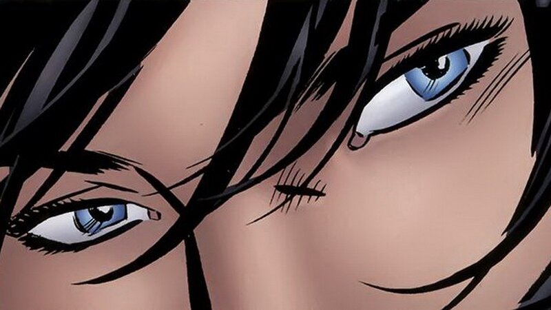 close-up of anime eyes