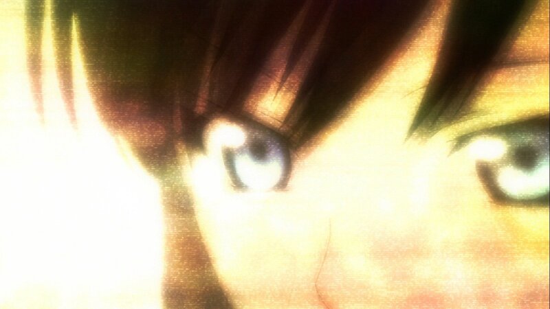 close-up of anime eyes