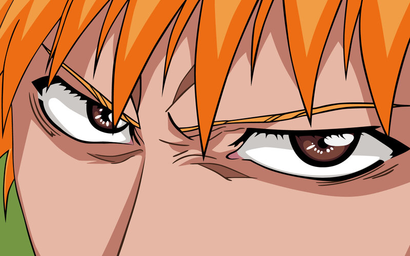 close-up of anime eyes