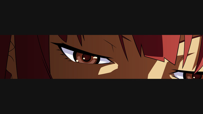 close-up of anime eyes