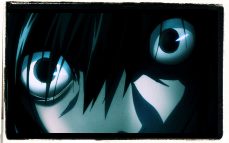 Close-up of Anime Eyes — Black, Dramatic, Hair, Darkness