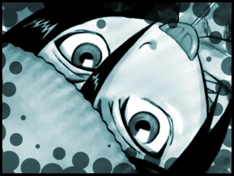 Close-up of Anime Eyes — Black, Dramatic, Manga, Headband