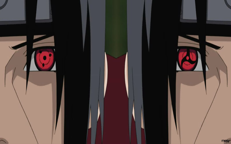 Close-up of Anime Eyes — Black