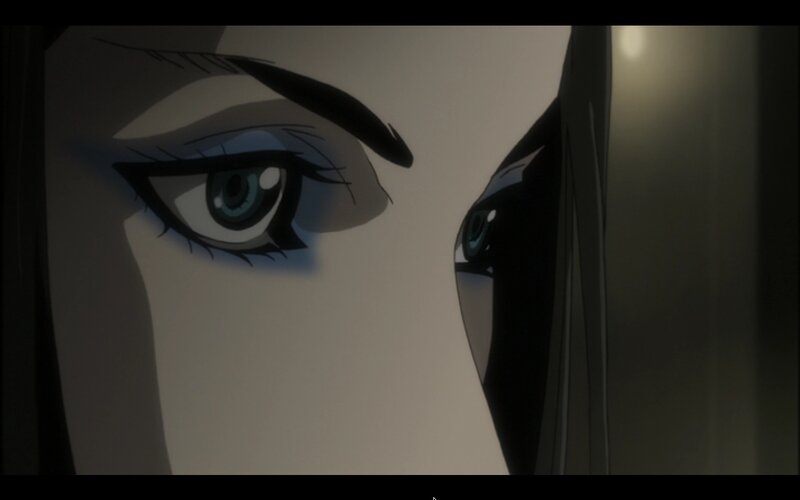 Close-up of Anime Eyes — Blue, Dramatic