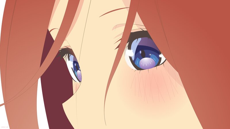 Close-up of Anime Eyes — Blue, Intense, Hair