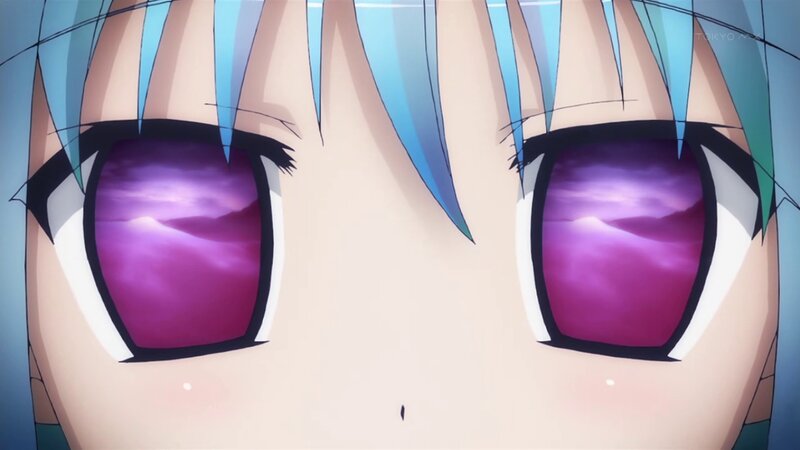 Close-up of Anime Eyes — Purple, Dramatic