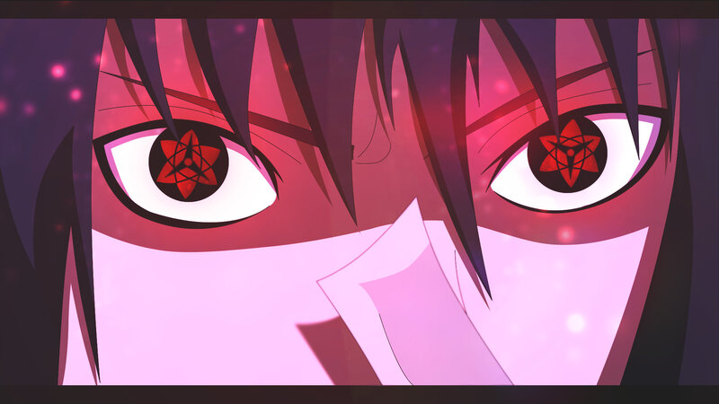 Close-up of Anime Eyes — Red, Dramatic, Sharingan