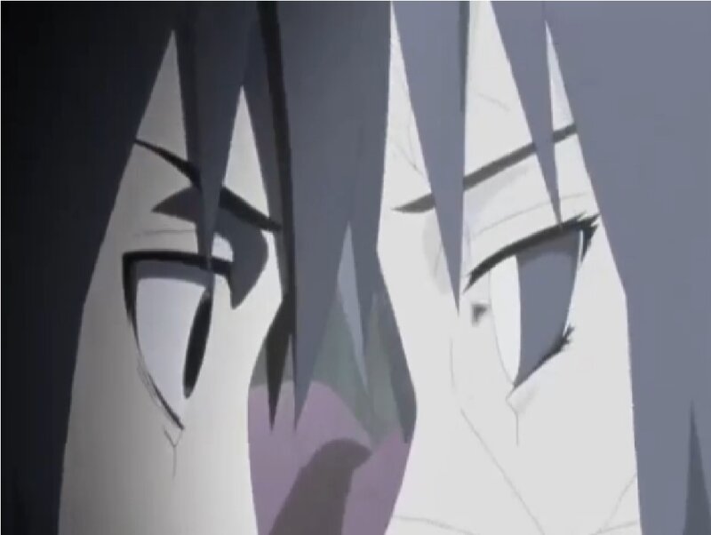 Close-up of Anime Eyes — White, Dramatic