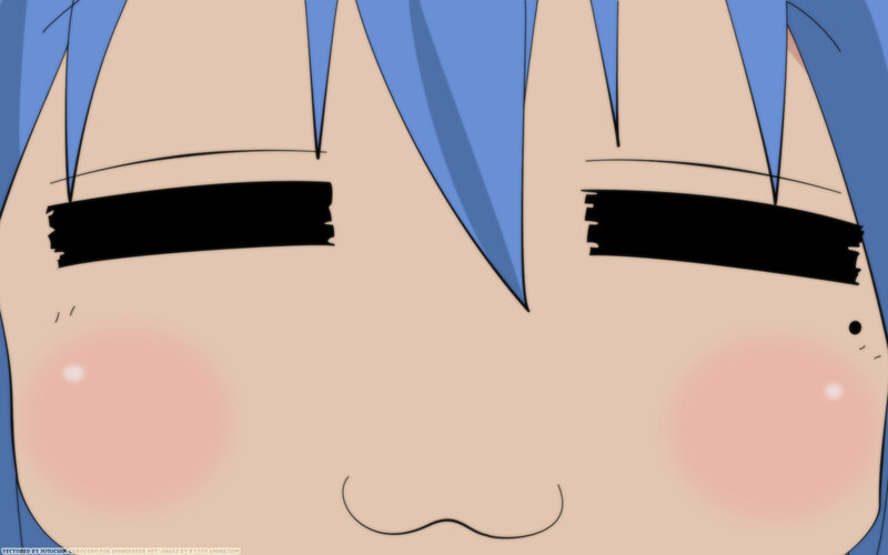 Close-up of Anime Face — Blue, Calm