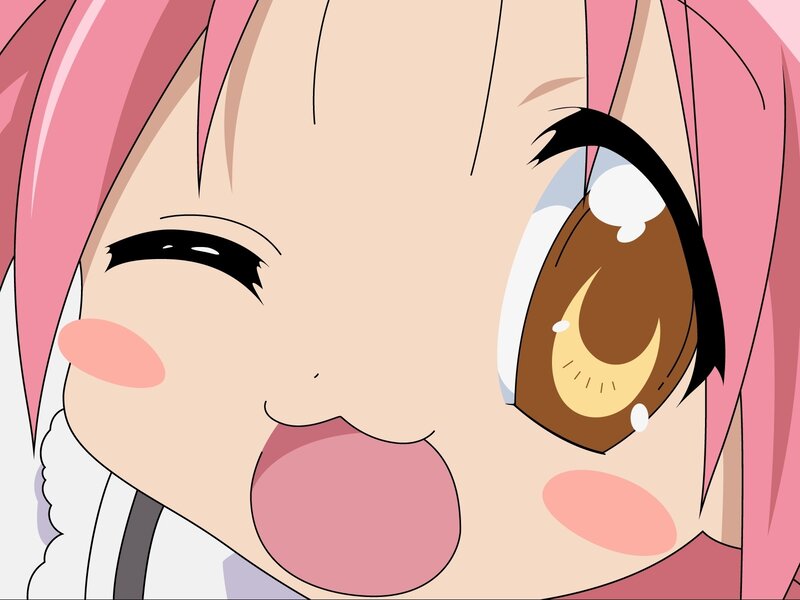 Close-up of Anime Girl — Pink