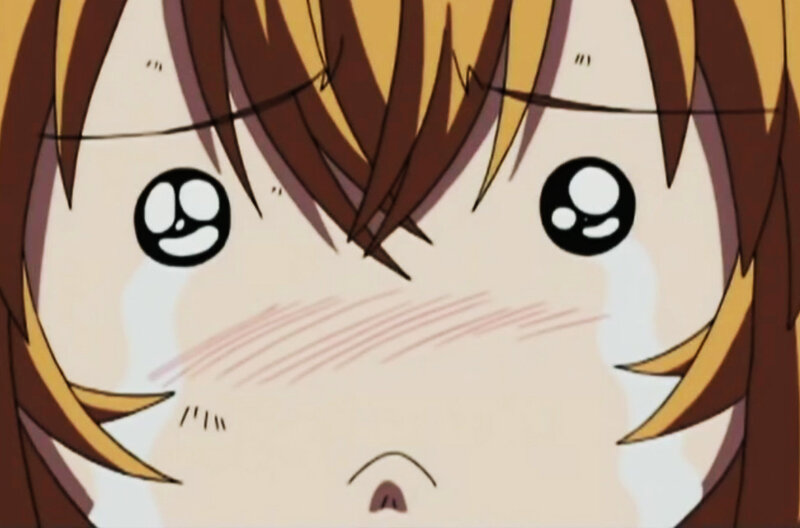 Close-up of Anime Girl's Face — Brown, Surprised