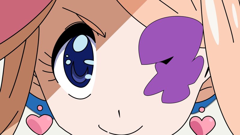 Close-up of Anime Girl's Face — Pink