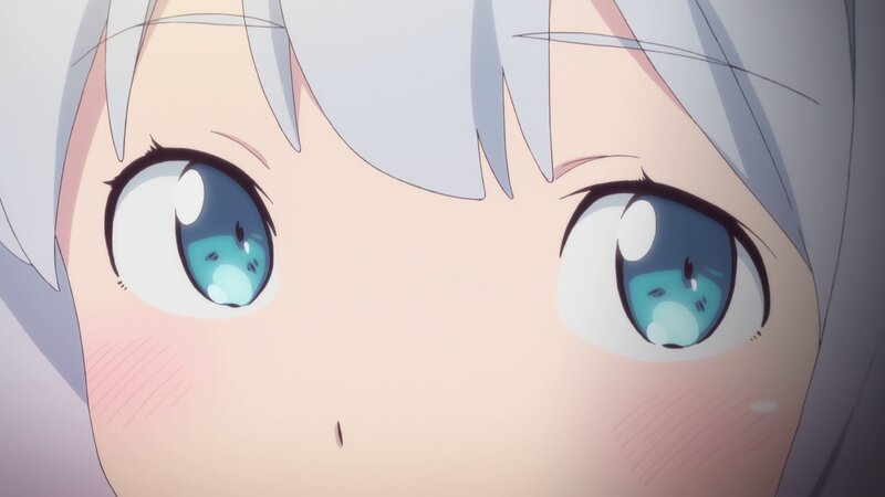 Close-up of Anime Girl's Face — White, Innocent