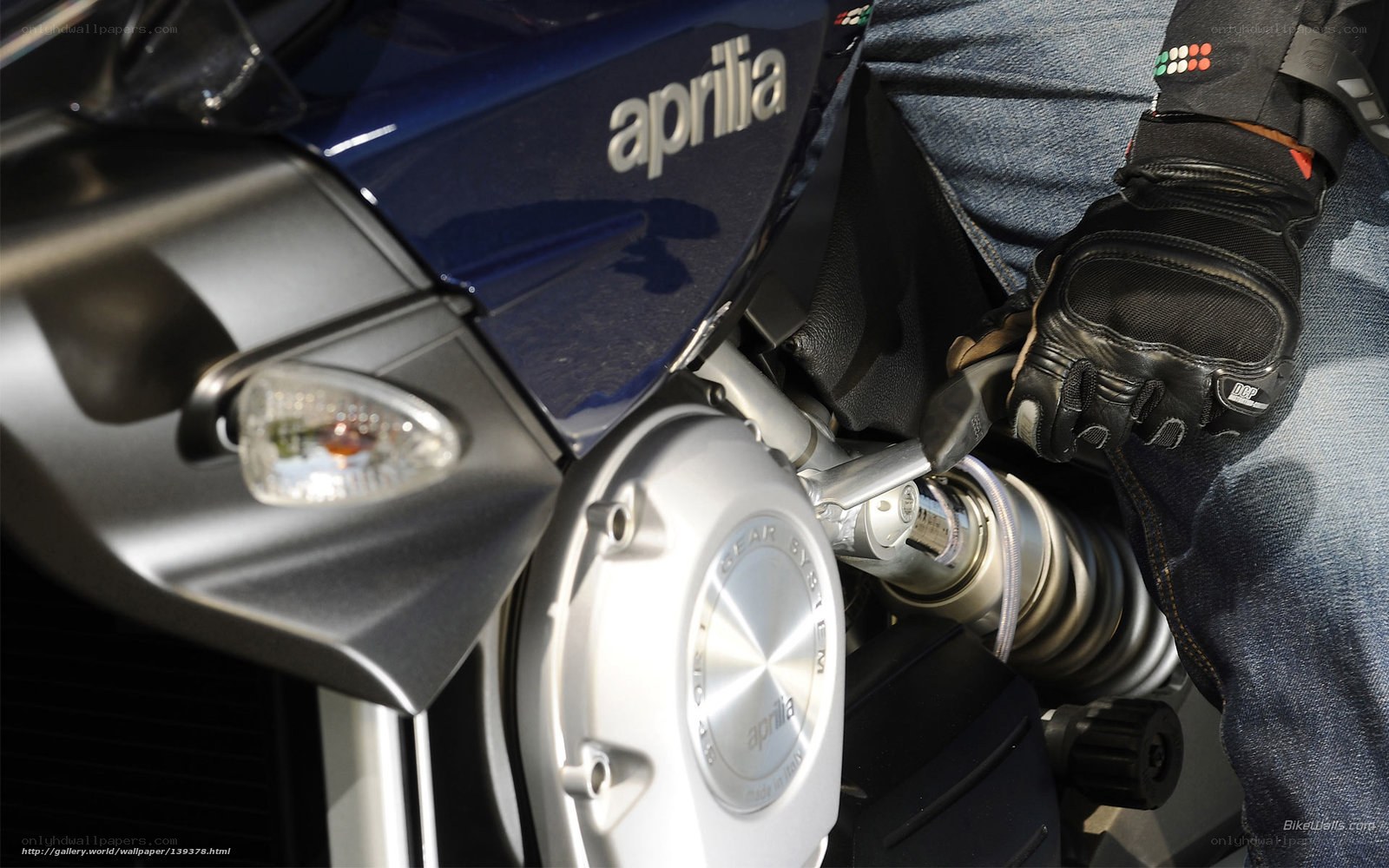 close-up of aprilia motorcycle