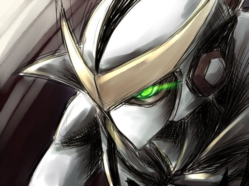 Close-up of Armored Character