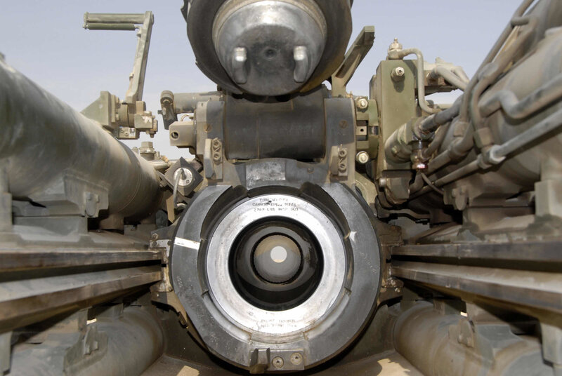 close-up of artillery cannon