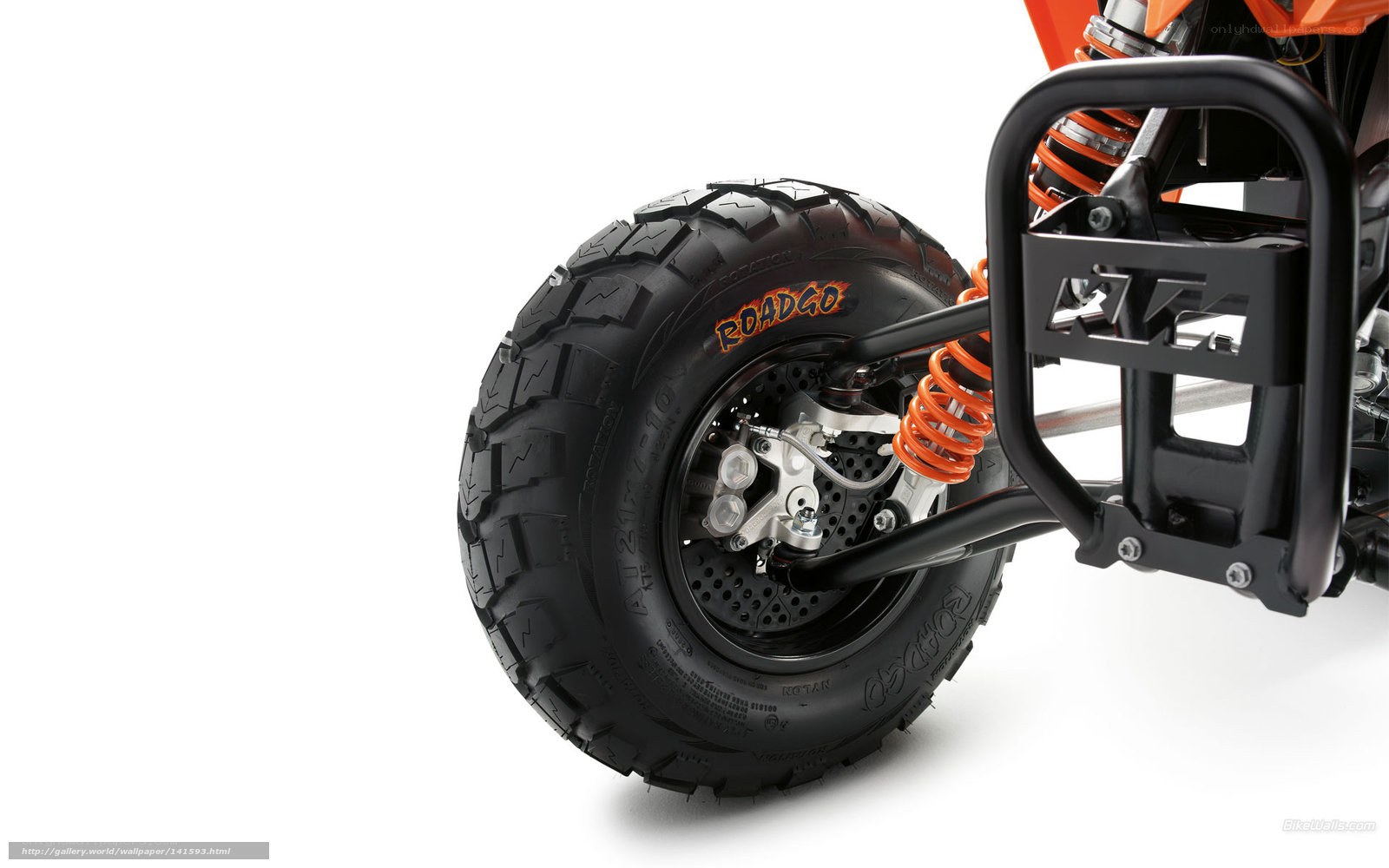 close-up of ATV wheel