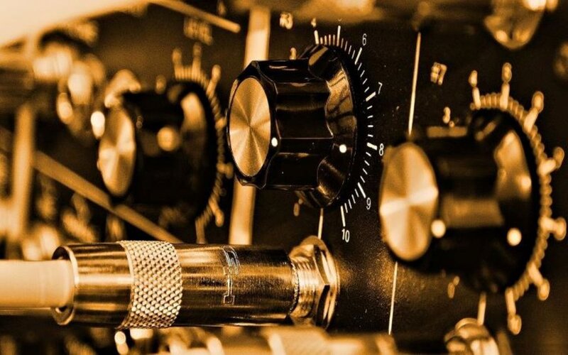 Close-up of Audio Equipment — Brown