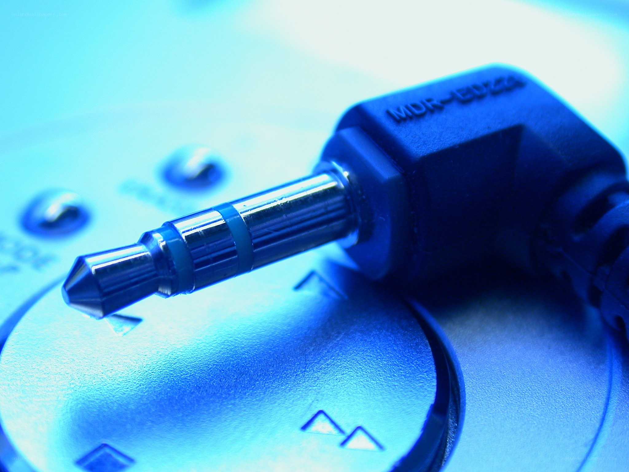 Close-up of audio jack