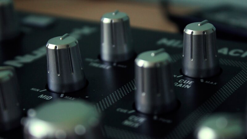 Close-up of Audio Knobs