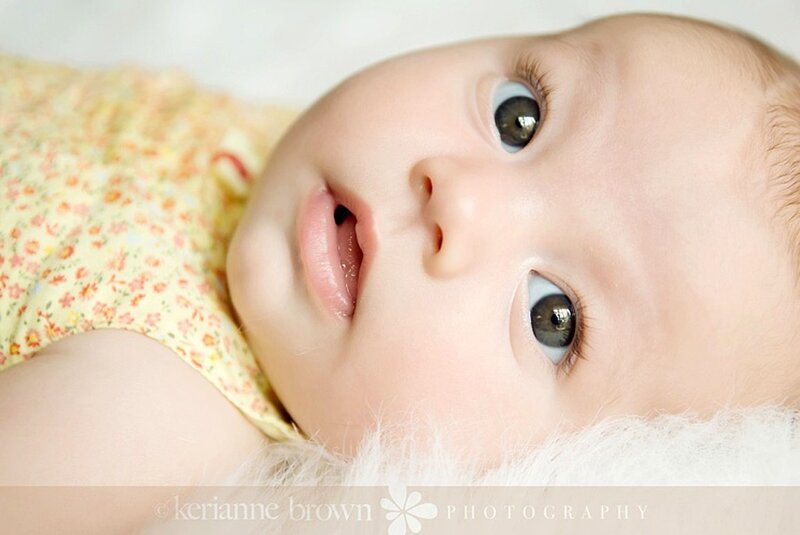 close-up of baby's face