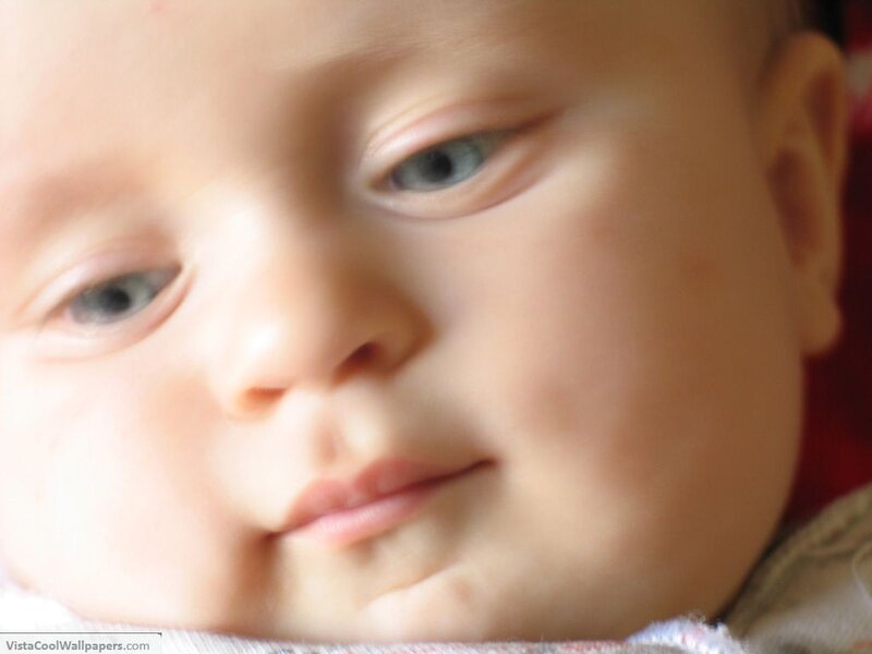 close-up of baby's face