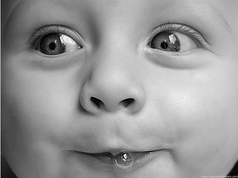 Close-up of Baby's Face — Black