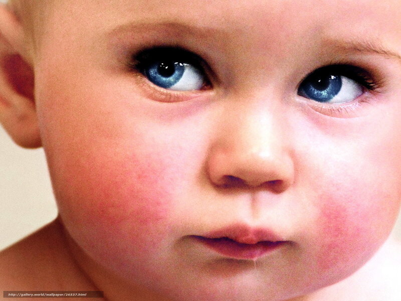 close-up of baby's face