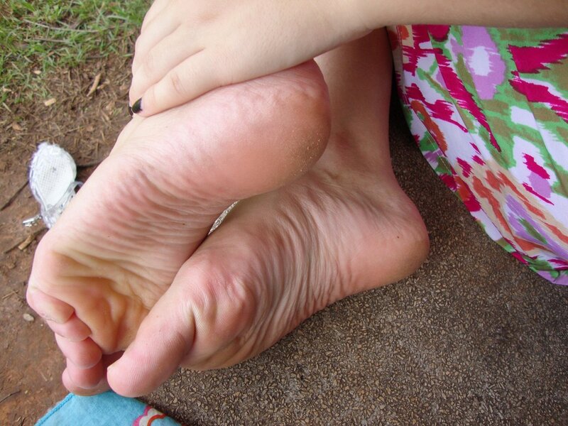 close-up of bare feet
