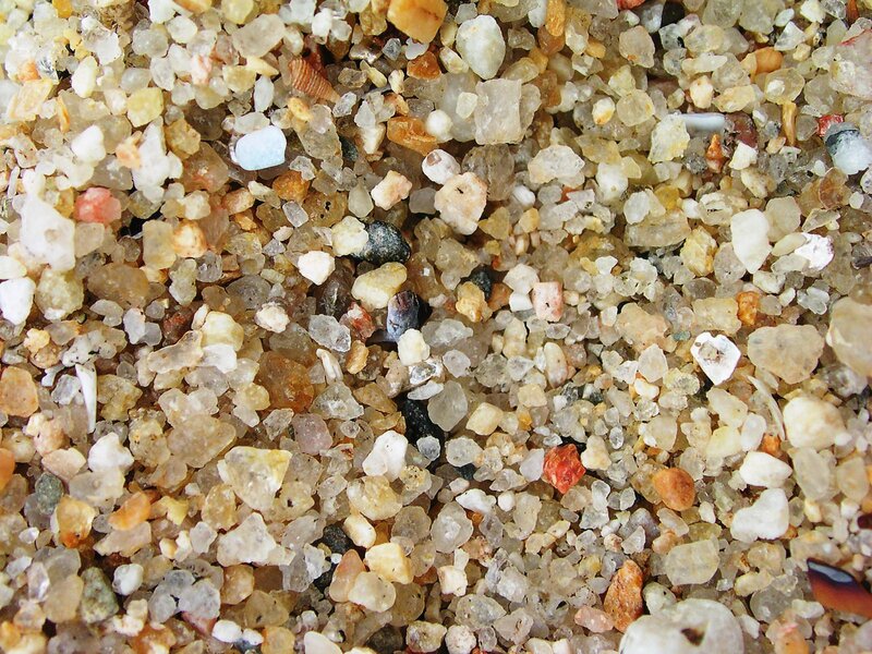 Close-up of beach sand grains