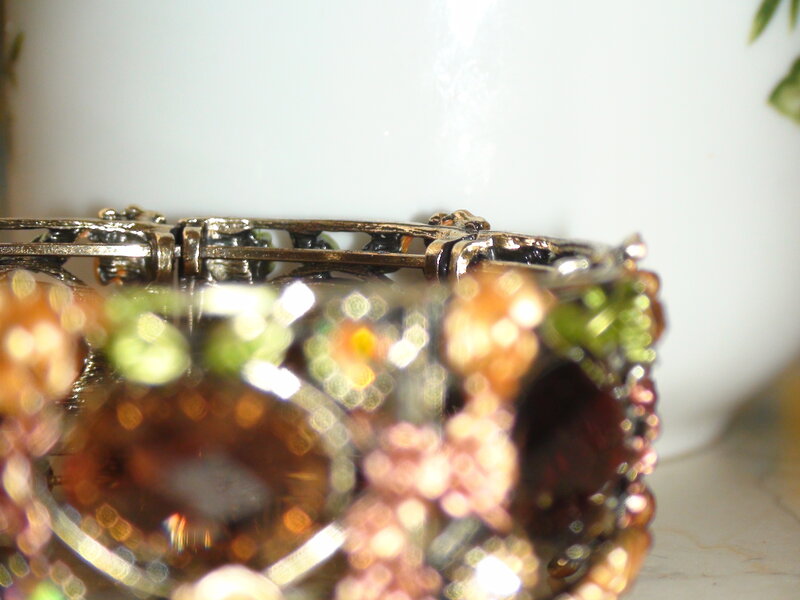 close-up of beaded bracelet