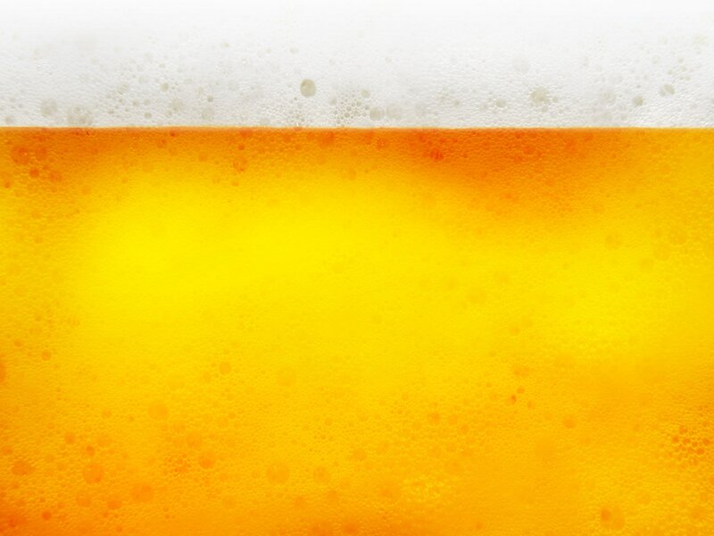 close-up of beer foam