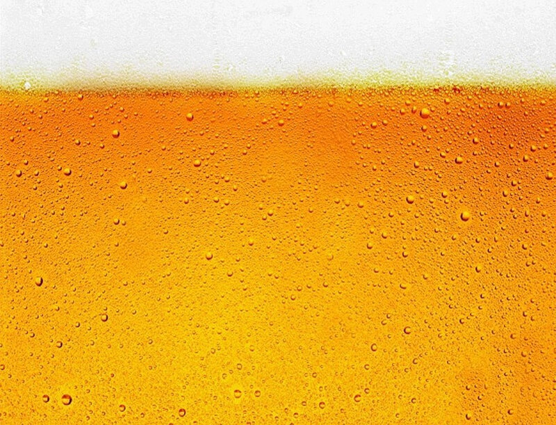 close-up of beer with foam