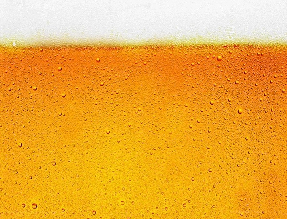 close-up of beer with foam