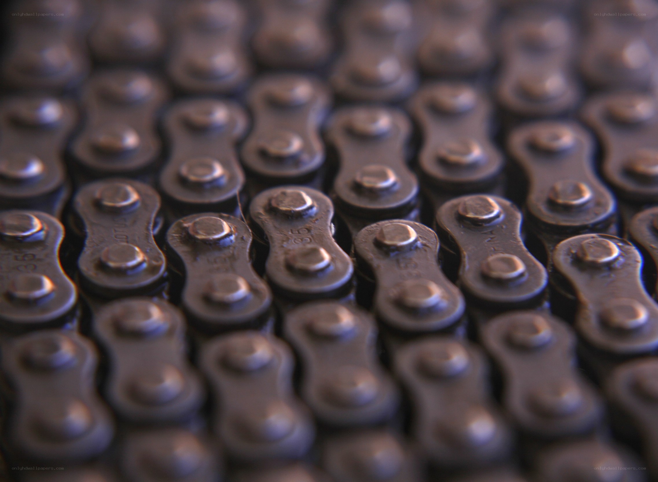 close-up of bicycle chains