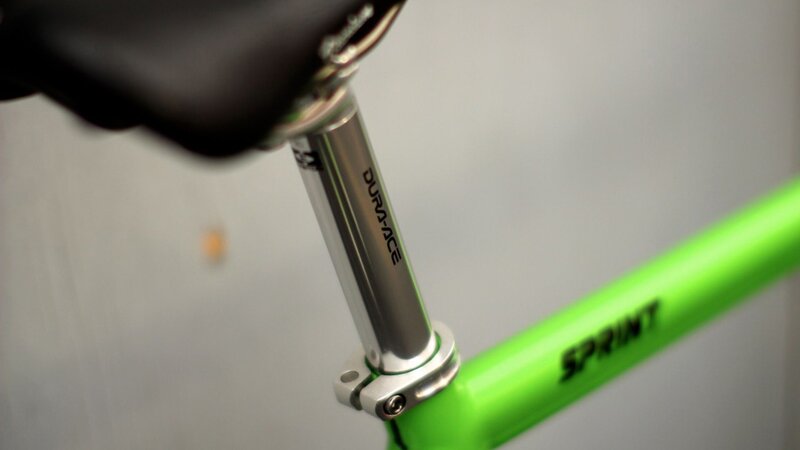 Close-up of bicycle seat post