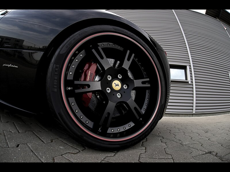 close-up of black car wheel
