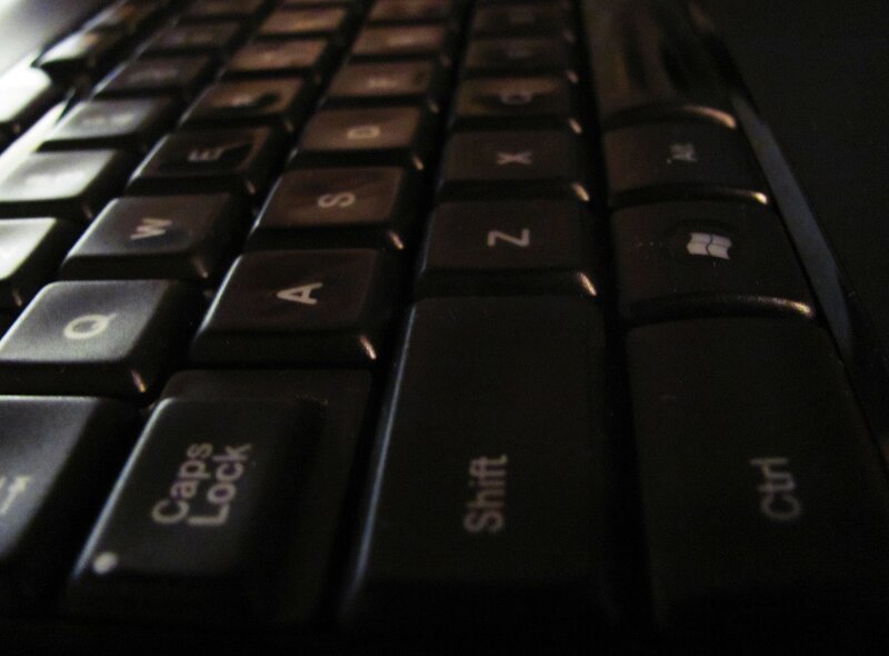 Close-up of Black Keyboard — Dark