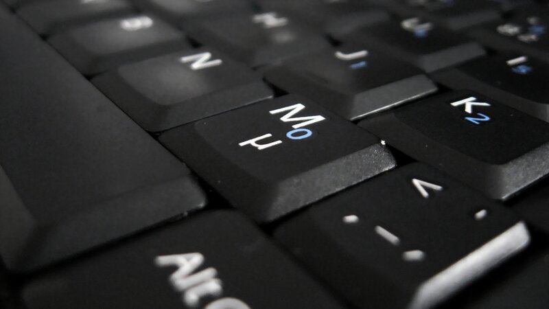 close-up of black keyboard keys