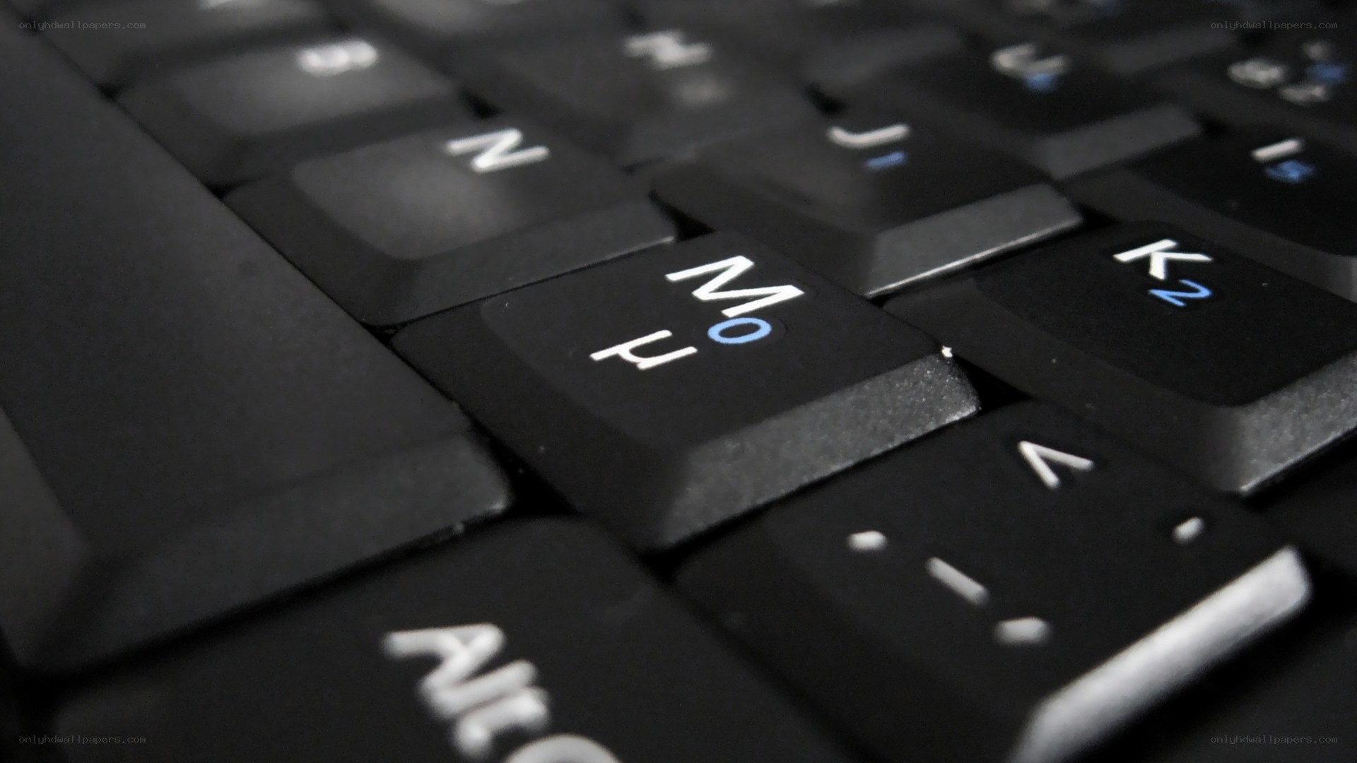 close-up of black keyboard keys